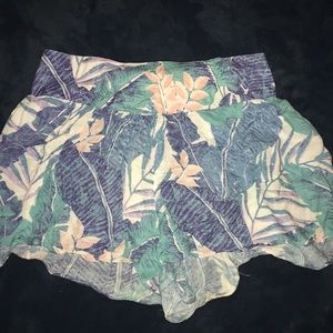Tropical print shorts